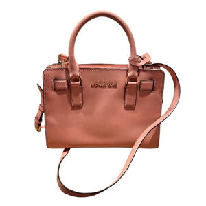 Michael Kors Dillon Pale Pink Leather Medium Saffiano Leather Satchel NWOT